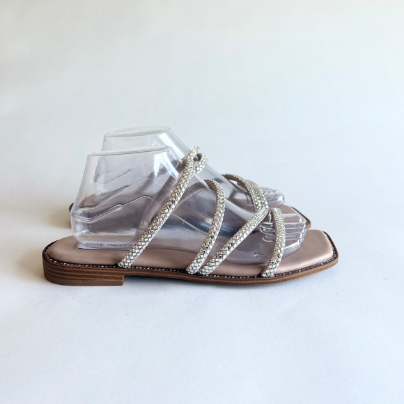 Steve Madden Textile Glass Upper  Sandals Flip Flops size 10 - Picture 2 of 15